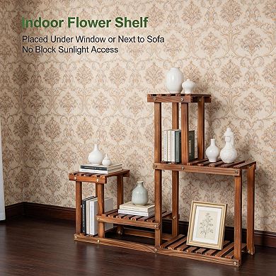 Pine Wood Multi-Tier Plant Stand