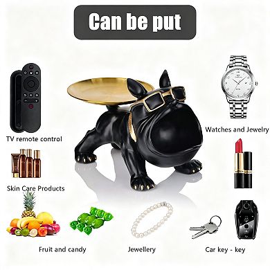 Fun bulldog tray, desk decor and gift