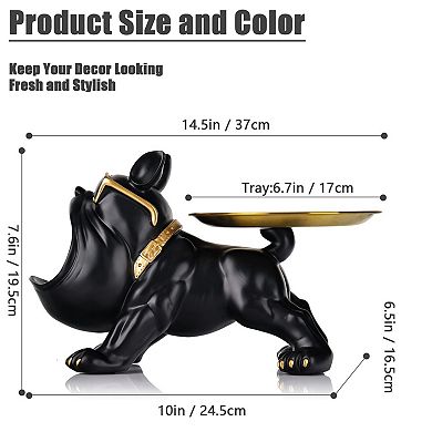 Fun bulldog tray, desk decor and gift