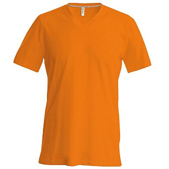 Kariban Mens Short Sleeve V Neck Slim Fit T-Shirt