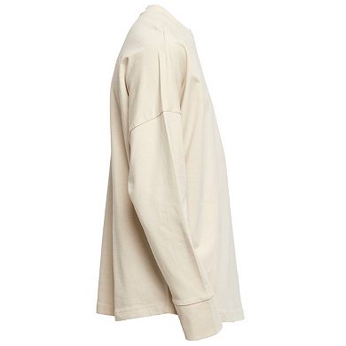 Build Your Brand Mens Cut-On Oversized Long-Sleeved T-Shirt