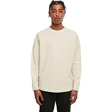 Build Your Brand Mens Cut-On Oversized Long-Sleeved T-Shirt