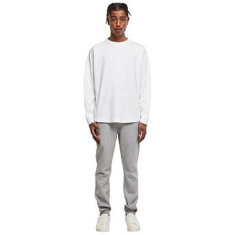 Build Your Brand Mens Cut-On Oversized Long-Sleeved T-Shirt