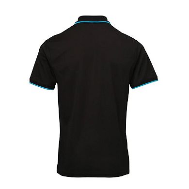 Premier Mens Coolchecker Contrast Pique Polo Shirt