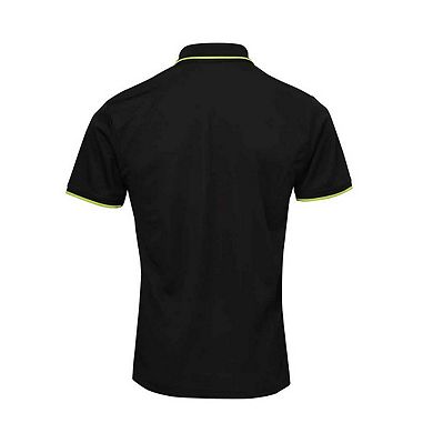 Premier Mens Coolchecker Contrast Pique Polo Shirt