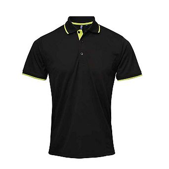 Premier Mens Coolchecker Contrast Pique Polo Shirt