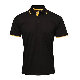 Premier Mens Coolchecker Contrast Pique Polo Shirt