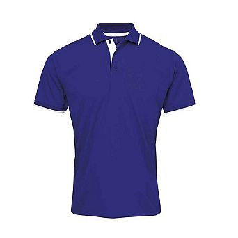 Premier Mens Coolchecker Contrast Pique Polo Shirt