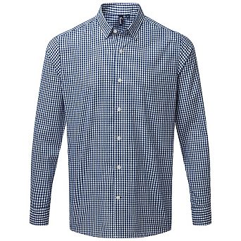 Premier Mens Maxton Checked Long-Sleeved Shirt