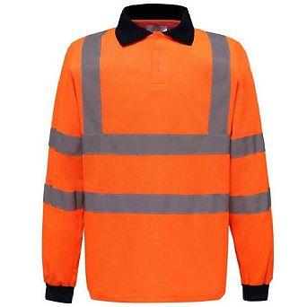 Yoko Unisex Adult Hi-Vis Long-Sleeved Polo Shirt