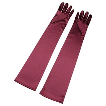 Women's Long Gloves Evening Party Full Finger Mittens Elegant Opera Glove