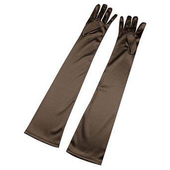Women's Long Gloves Evening Party Full Finger Mittens Elegant Opera Glove