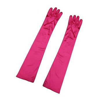 Women's Long Gloves Evening Party Full Finger Mittens Elegant Opera Glove