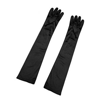 Women's Long Gloves Evening Party Full Finger Mittens Elegant Opera Glove