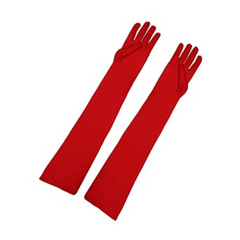 Women's Long Gloves Evening Party Full Finger Mittens Elegant Opera Glove