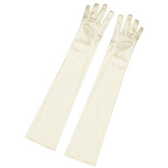 Women's Long Gloves Evening Party Full Finger Mittens Elegant Opera Glove