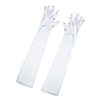 Women's Long Gloves Evening Party Full Finger Mittens Elegant Opera Glove