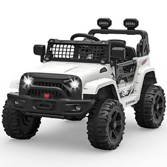 12V Kids Ride On Truck with Parent Remote Control,Spring Suspension,LED Lights,Off-Road Electric Car