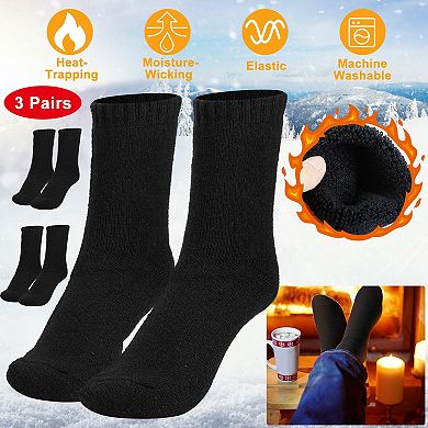 3 Pairs Men’s Thermal Wool Socks