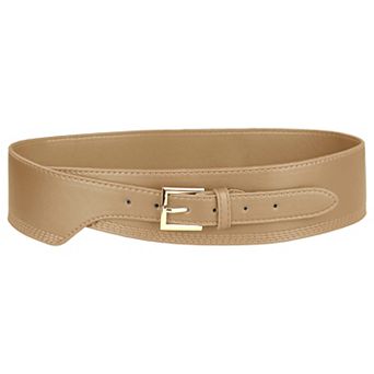 Womens Obi Waist Belt Vintage Faux Leather Buckle Wide Belts Waistband for Dress Coat