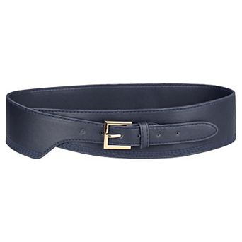 Womens Obi Waist Belt Vintage Faux Leather Buckle Wide Belts Waistband for Dress Coat