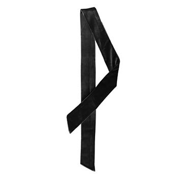 Women's Vintage Velvet Skinny Neck Scarves Solid Color Long Neckerchief Hairband Waistband
