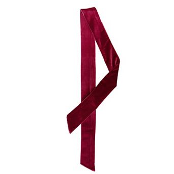Women's Vintage Velvet Skinny Neck Scarves Solid Color Long Neckerchief Hairband Waistband