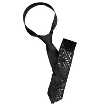 Men's Sequin Ties Self Tied Shine Skinny Necktie Fashion Tie Sparkly for Disco Party Costume