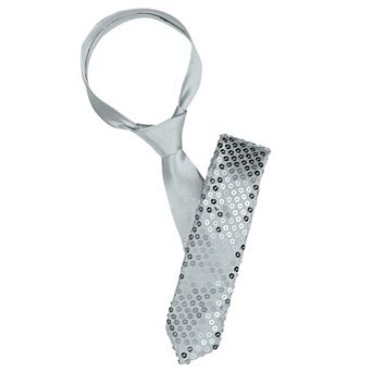 Men's Sequin Ties Self Tied Shine Skinny Necktie Fashion Tie Sparkly for Disco Party Costume