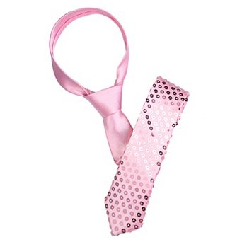 Men's Sequin Ties Self Tied Shine Skinny Necktie Fashion Tie Sparkly for Disco Party Costume