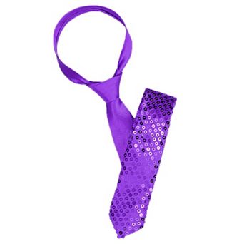 Men's Sequin Ties Self Tied Shine Skinny Necktie Fashion Tie Sparkly for Disco Party Costume