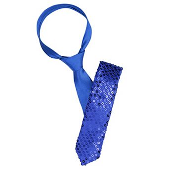 Men's Sequin Ties Self Tied Shine Skinny Necktie Fashion Tie Sparkly for Disco Party Costume