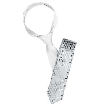 Men's Sequin Ties Self Tied Shine Skinny Necktie Fashion Tie Sparkly for Disco Party Costume