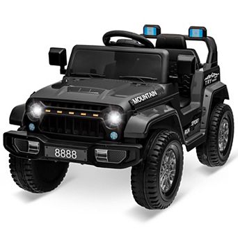 12V Kids Ride-On Truck with Remote Control,LED Lights Battery Powered Electric Vehicle for Toddlers