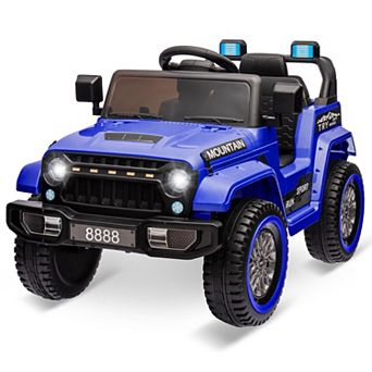 12V Kids Ride-On Truck with Remote Control,LED Lights Battery Powered Electric Vehicle for Toddlers