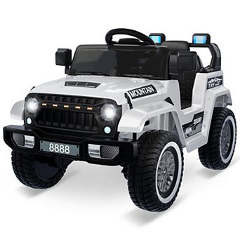 12V Kids Ride-On Truck with Remote Control,LED Lights Battery Powered Electric Vehicle for Toddlers