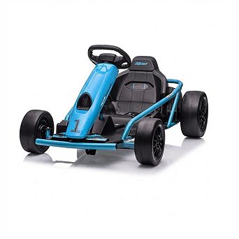 24V Ride-On Go Kart for Teens, Dual 300W Motors,9Ah Battery,Drifting Wheels,Music & Horn,Metal Frame