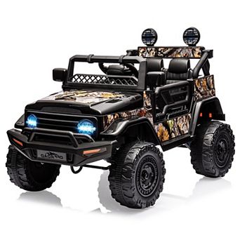 12V Kids Electric Ride-On Truck with Remote Control,Spring Suspension,MusicRide-On Car for Toddlers
