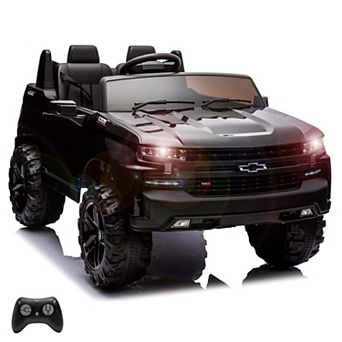 24V Licensed Chevrolet Silverado 2-Seater Electric Ride-On Car Large 21" Seats Powered Truck Toy