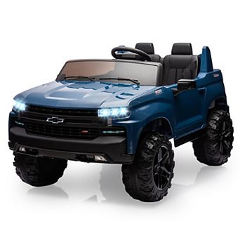 24V Licensed Chevrolet Silverado 2-Seater Electric Ride-On Car Large 21" Seats Powered Truck Toy
