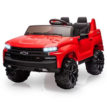 24V Licensed Chevrolet Silverado 2-Seater Electric Ride-On Car Large 21" Seats Powered Truck Toy