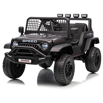12V Kids Electric Ride-On Truck with Parent Remote Control, Dual Drive Modes, Music Player,LED Light