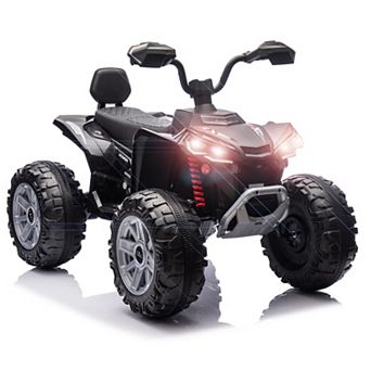 24V Kids 2-Seater Electric ATV with Powerful Dual 550W Motors, Off-Road 4 Wheeler, Music Player