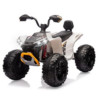24V Kids 2-Seater Electric ATV with Powerful Dual 550W Motors, Off-Road 4 Wheeler, Music Player