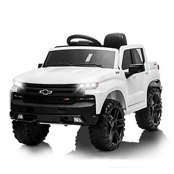 12V Licensed Chevrolet Silverado Kids Ride-On Truck with Remote Control,Bluetooth Speaker,LED Lights