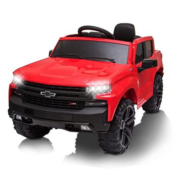 12V Licensed Chevrolet Silverado Kids Ride-On Truck with Remote Control,Bluetooth Speaker,LED Lights
