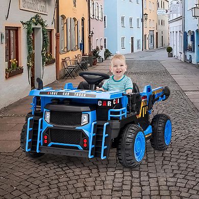 24V 2-Seater Ride-On Dump Truck for Kids with Parent Remote Control, Electric Dump Bed,2WD/4WD Modes