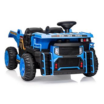 24V 2-Seater Ride-On Dump Truck for Kids with Parent Remote Control, Electric Dump Bed,2WD/4WD Modes