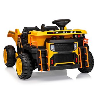24V 2-Seater Ride-On Dump Truck for Kids with Parent Remote Control, Electric Dump Bed,2WD/4WD Modes