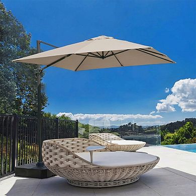 Aoodor 10'x10' Cantilever Umbrella Replacement Canopy for 8 Ribs Square Offset Umbrella